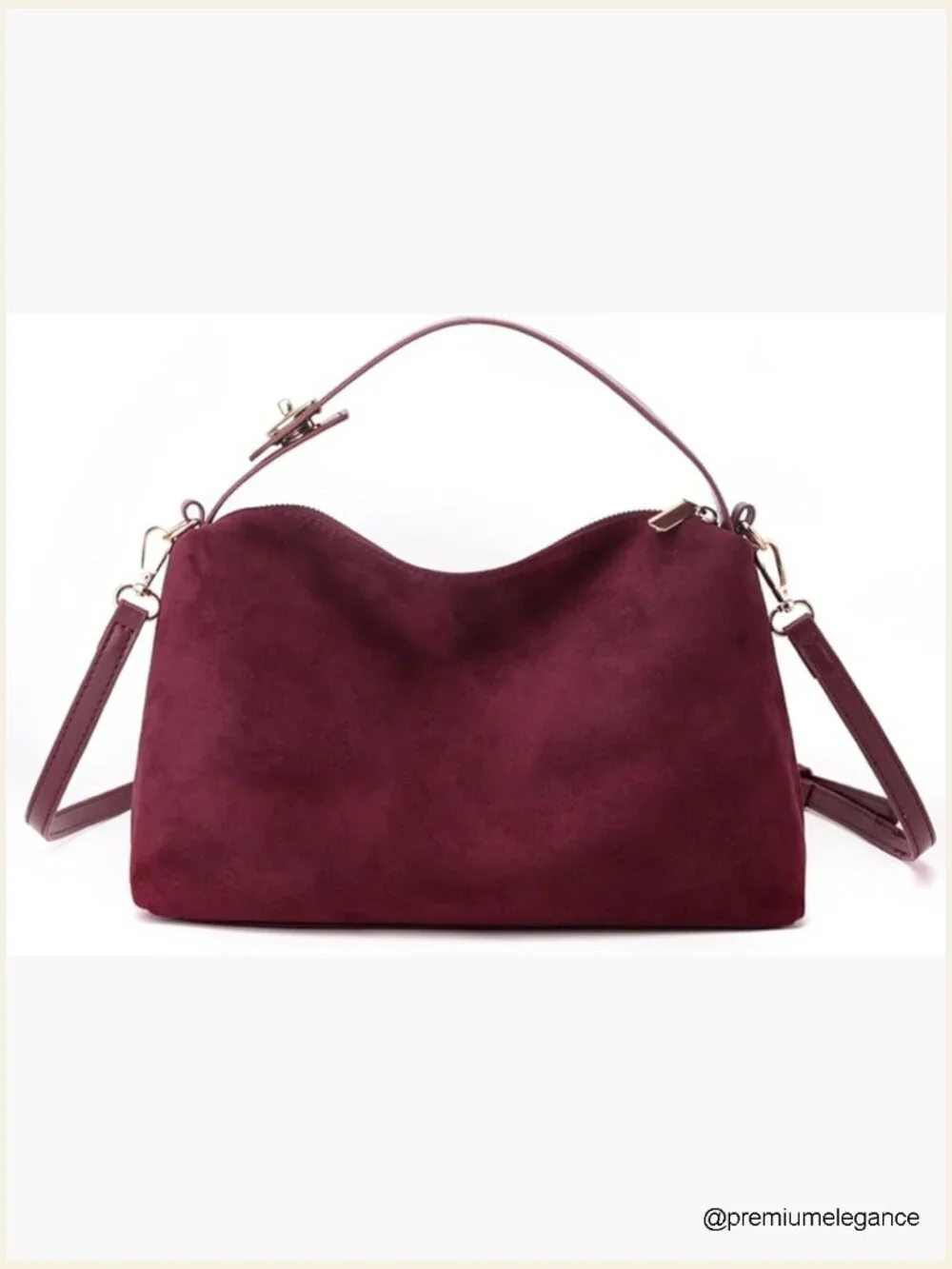 Retro Faux Suede Hobo Shoulder Bag Crossbody Satchel